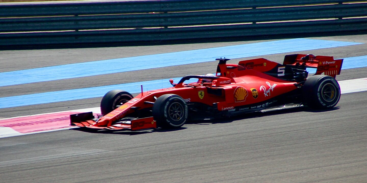 Sebastian Vettel in No.5 Ferrari at France